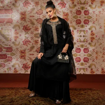 AS-SIRAT | Stitched 3 Pc | Black